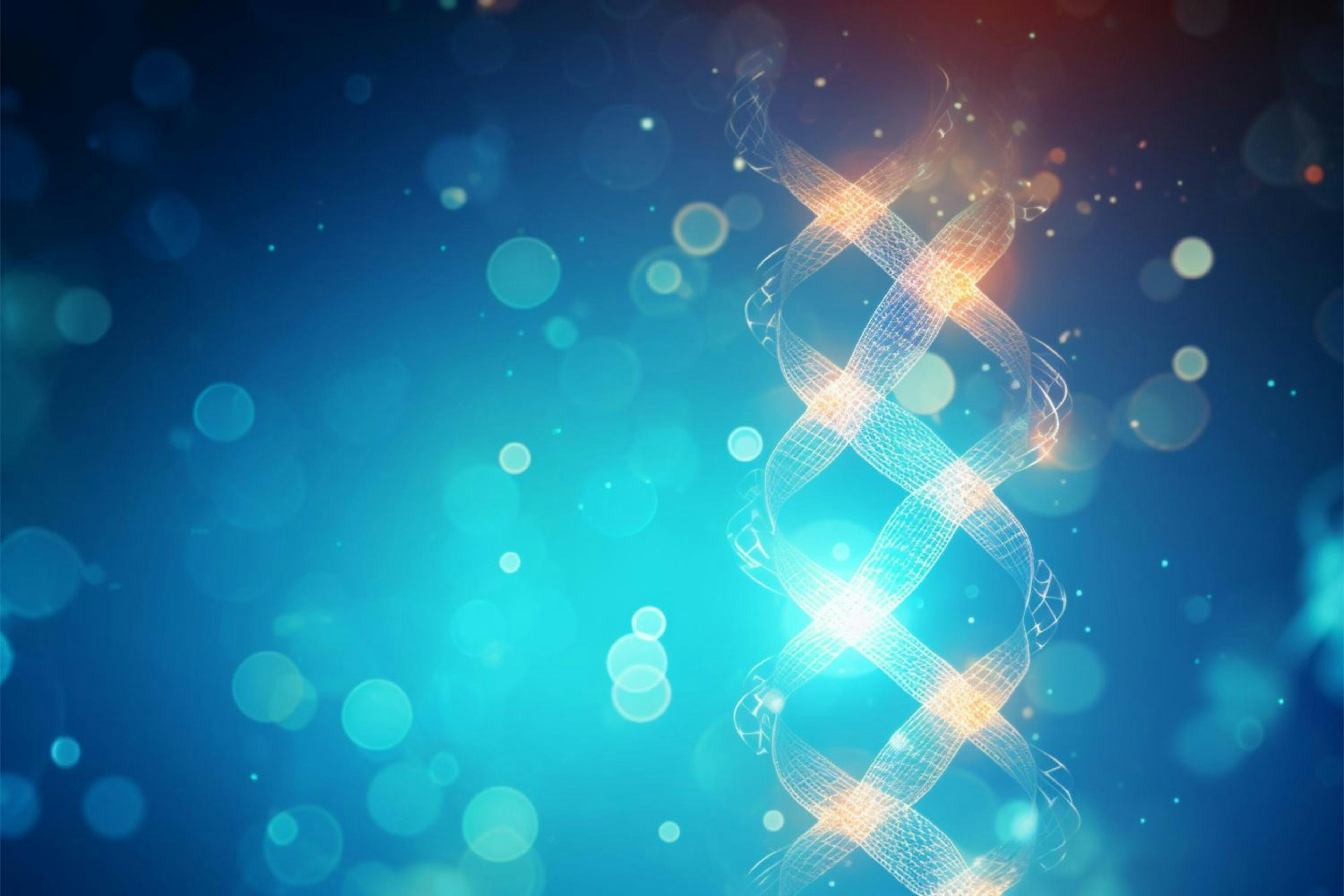 Medical Blurred background with DNA figure