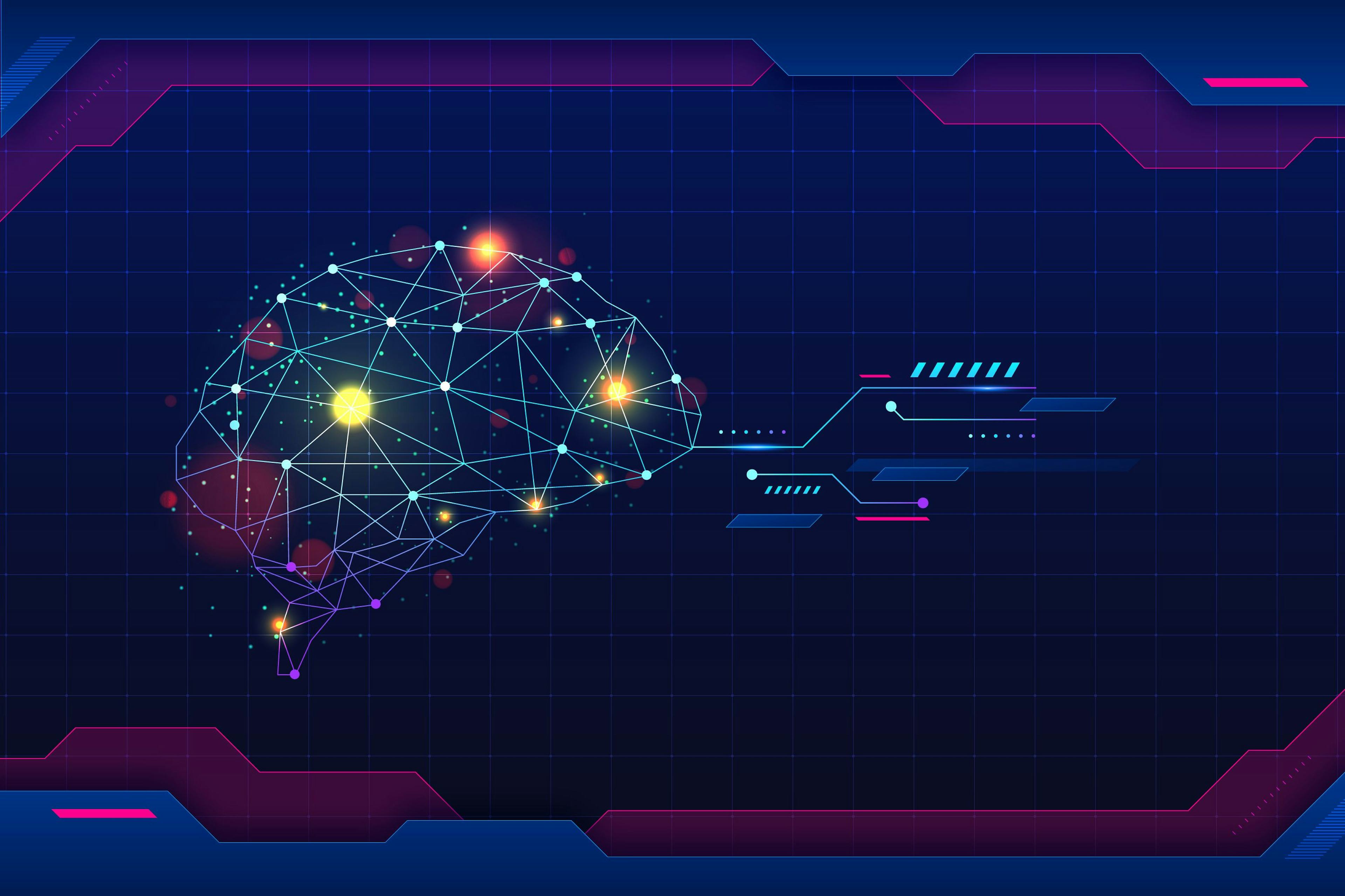 Digital brain-like network of nodes