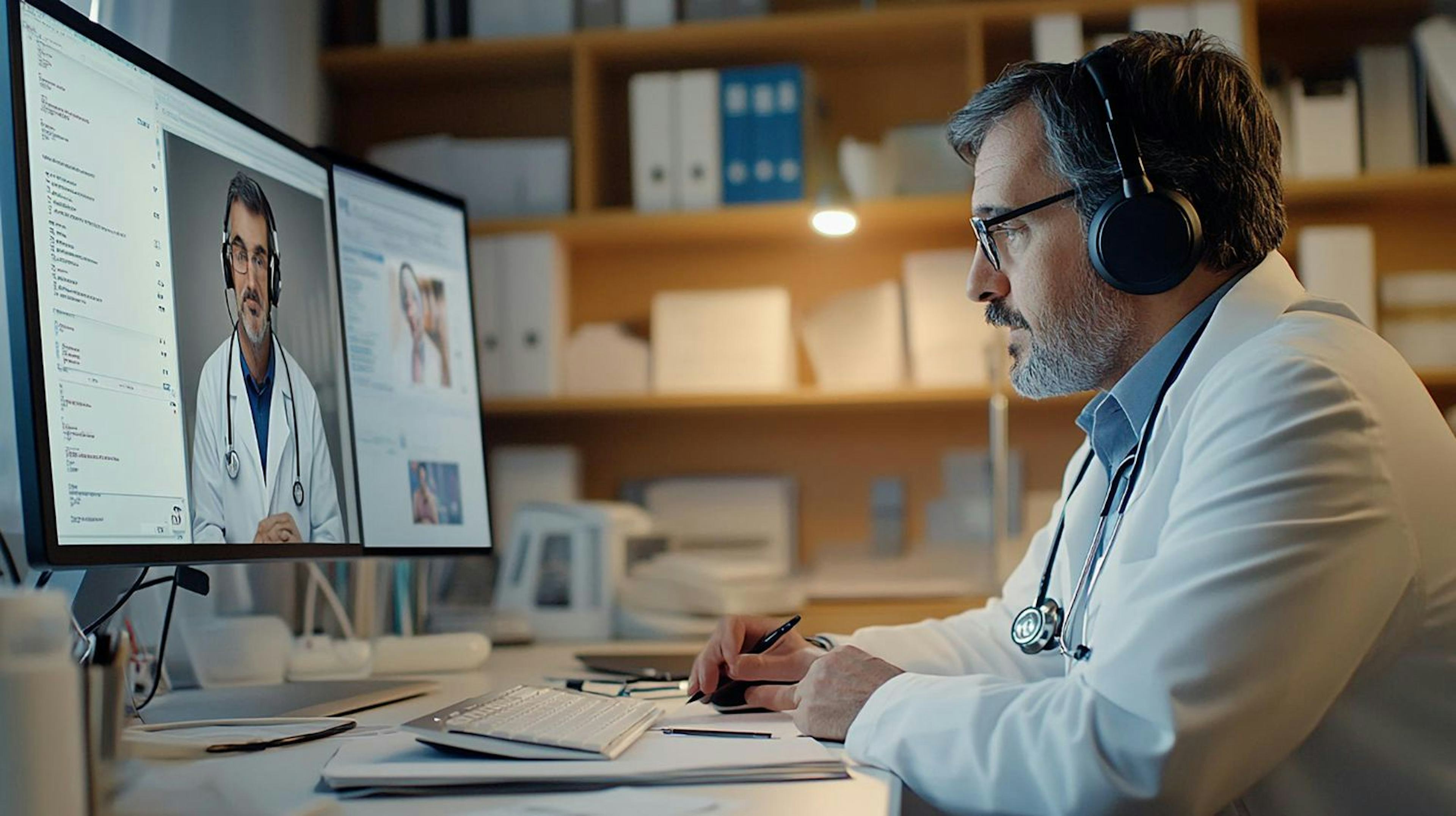 Doctor Conducting a Virtual Consultation with a Patient