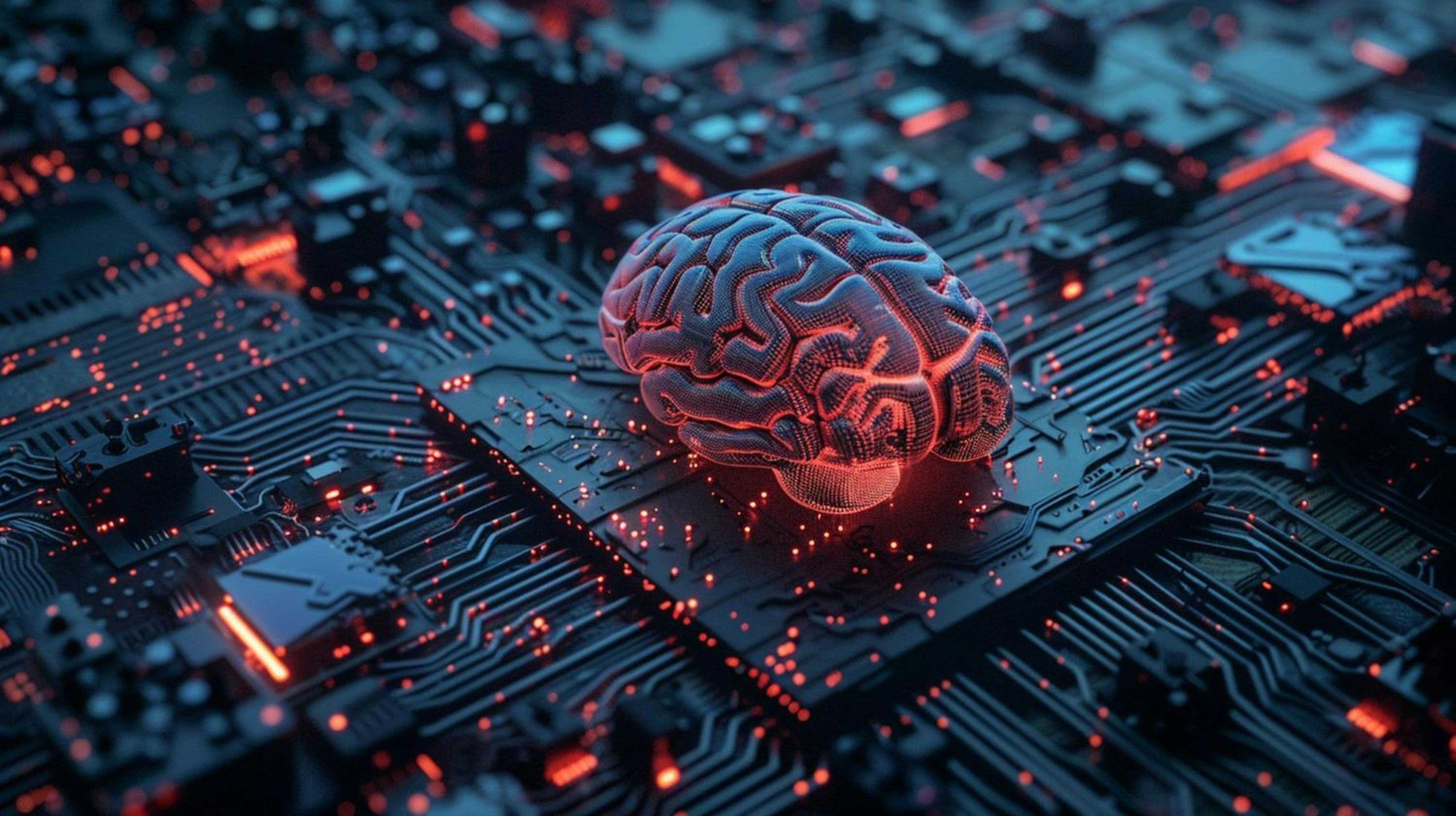 brain on circuit board