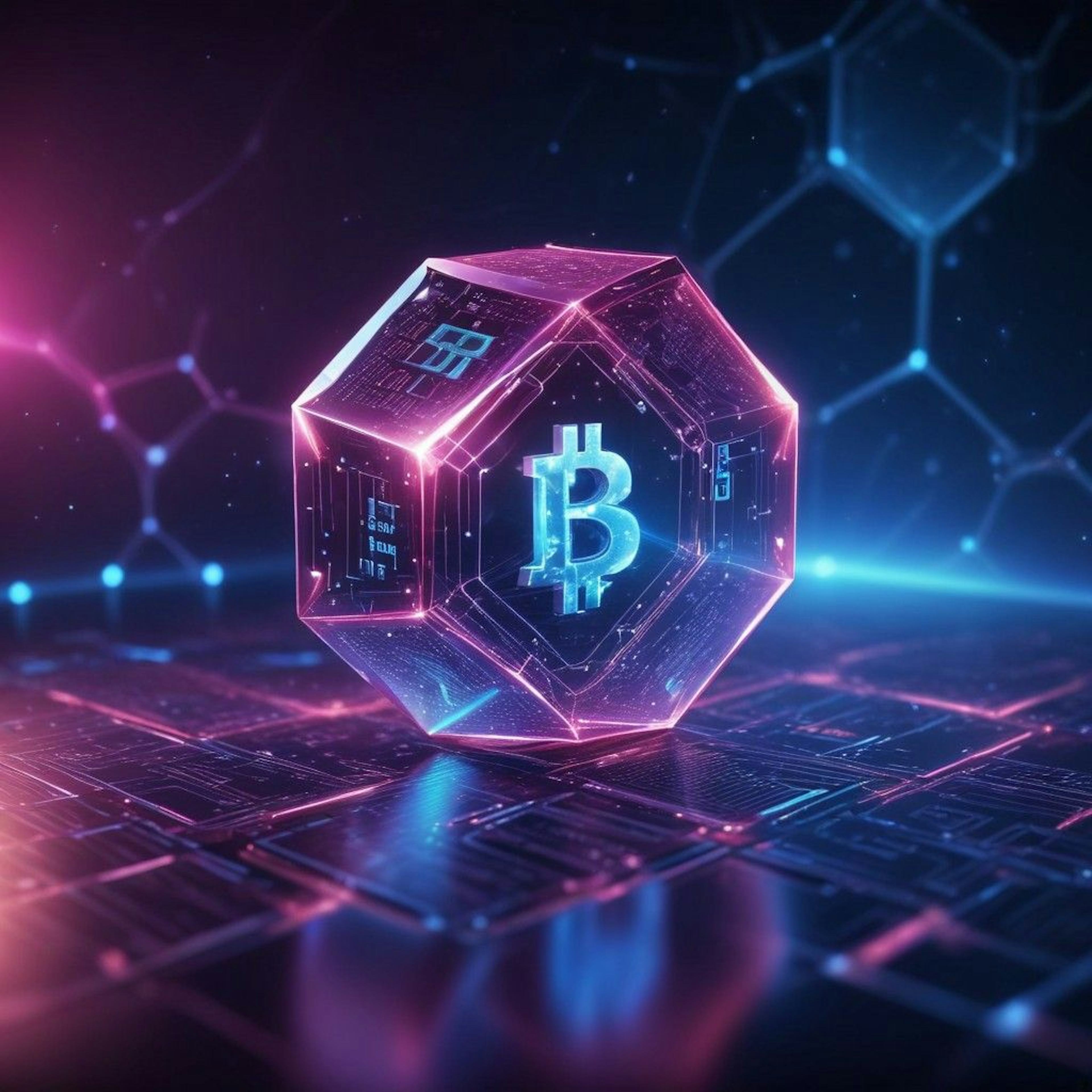 blockchain and finance abstract background