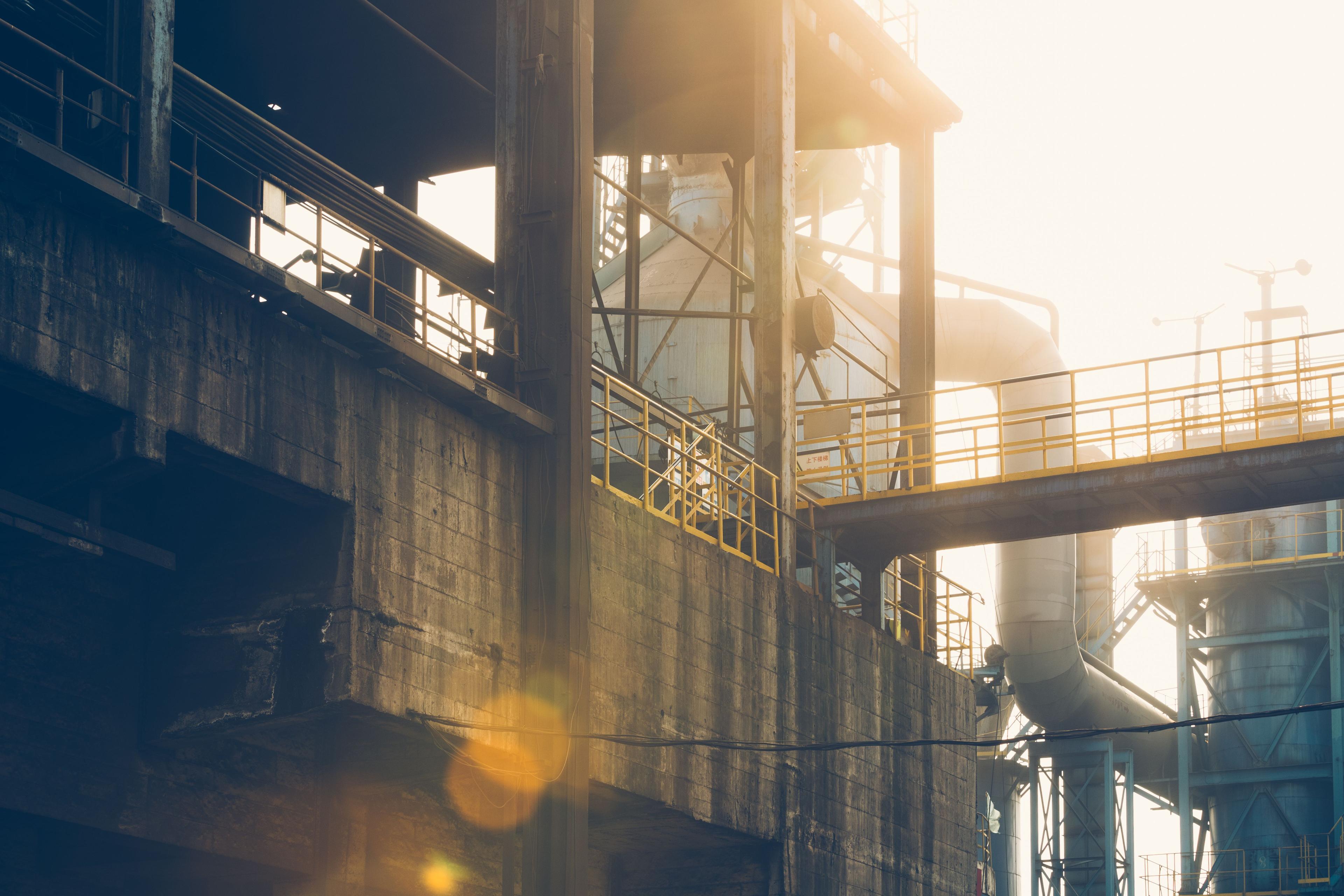 exterior view of steel factory