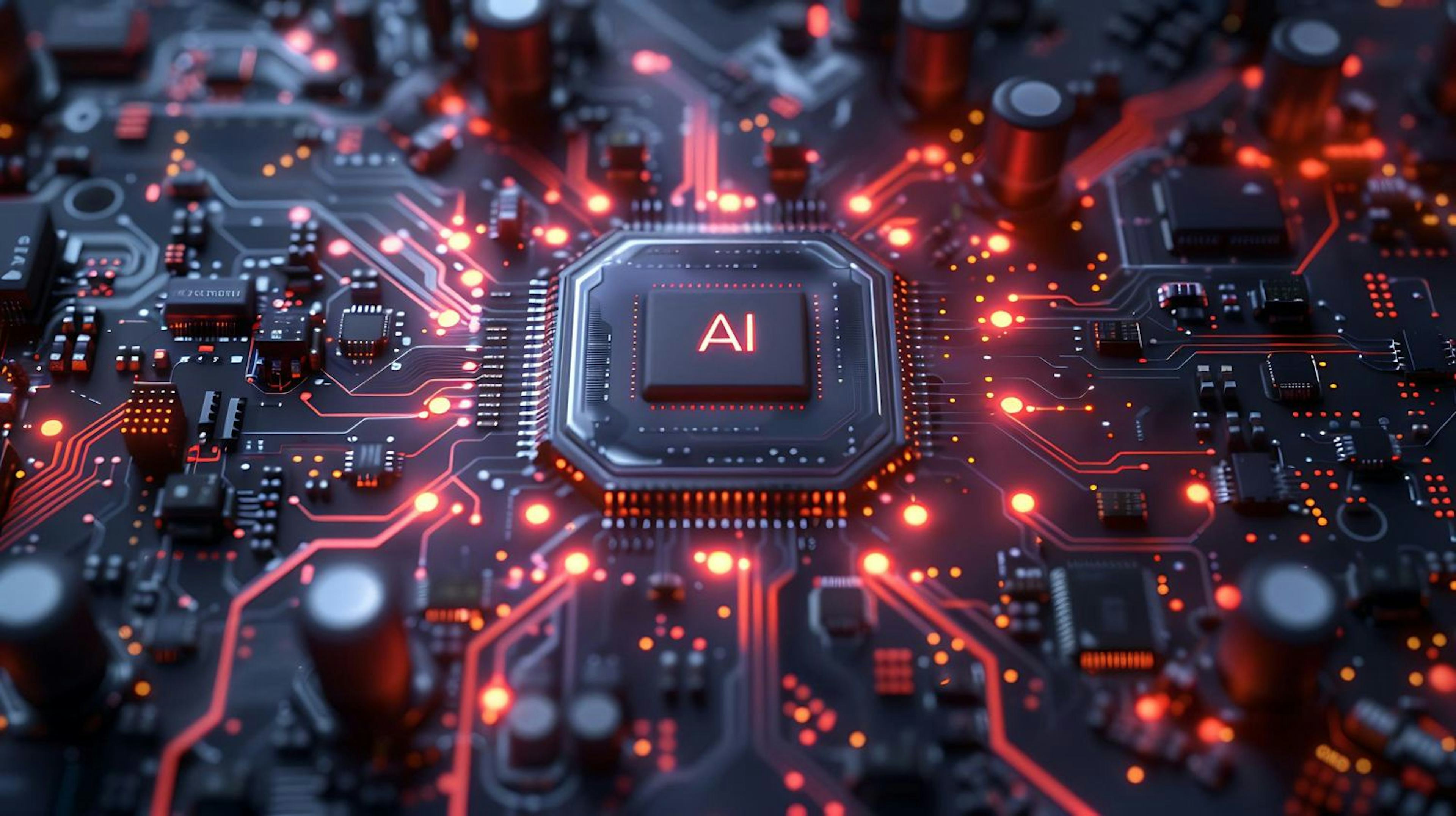 AI artificial intelligence technology microchip background